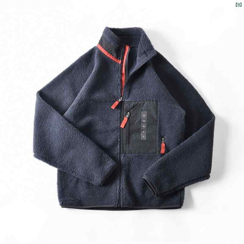 メンズ　男性　メンズファッション　オシャレ　カジュアル ヘビーウェイト 子羊 ベルベット コントラスト ポケット 厚手 カジュアル スタンドカラー ジャケット 男性 春秋 09