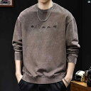 メンズ 男性 メンズファッション オシャレ カジュアル アメリカン ウォッシュ スウェットシャツ 男性用 春秋 ヘビーウェイト レトロ 紳士服 大きめ サイズメンズ 服(4)