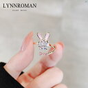 レディース アクセサリー 小物 かわいい 綺麗 ファッション オシャレ LYNNROMAN かわいい イミテーション ラインストーン ウサギ リング レディース ハイエンド オープン 干支
