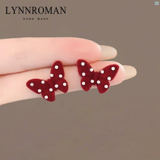 レディース レディース アクセサリー オシャレ 上品 レッド 蝶 イヤリング ハイエンド レディース レディース アクセサリー オシャレ 上品 レッド 蝶 イヤリング ハイエンド
