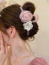レディース ファッション レディース オシャレ 綺麗 アクセサリー 淡い インク マーク 花咲 す メッシュ フラワー ヘアピン グラバー ハイエンド サメ クリップ 帽子 秋