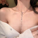 レディース ファッション レディース オシャレ 綺麗 アクセサリー 月 河 映す チェスト チェーン 2層 スタック ネックレス ボディ ハイエンド 鎖骨 ネック 秋