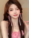 レディース ファッション レディース オシャレ 綺麗 アクセサリー パーフェクト ガール フェアリー リボン パールイヤリング 秋 誇張 ユニーク イヤリング