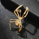 ユニセックス 男性 レディース アクセサリー オシャレ アメリカ ファッション 個性的 スパイダー ブローチ メンズレディース スーツ ジャケット アクセサリー パンク 金属 胸 装飾品