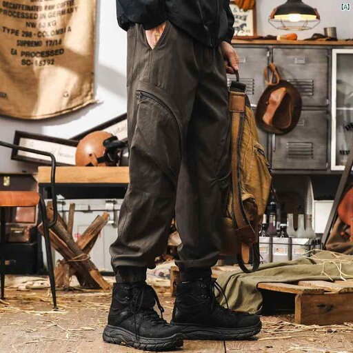 メンズ カジュアル 男性 オシャレ 秋 アウトドア 機能的 三次元 ジッパー ポケット 男性用 アメリカン レトロ ワークウェア パンツ レギンス カジュアル メンズ カジュアル 男性 オシャレ 秋 アウトドア 機能的 三次元 ジッパー ポケット 男性用 アメリカン レトロ ワークウェア パンツ レギンス カジュアル