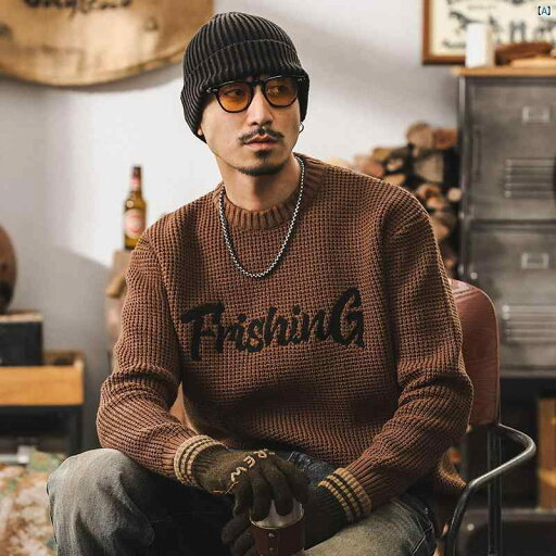 メンズ カジュアル 男性 オシャレ アメリカン レトロ 太い パイナップル パターン セーター 男性用 冬 厚手 ヘビー カジュアル 秋 ジャケット メンズ カジュアル 男性 オシャレ アメリカン レトロ 太い パイナップル パターン セーター 男性用 冬 厚手 ヘビー カジュアル 秋 ジャケット