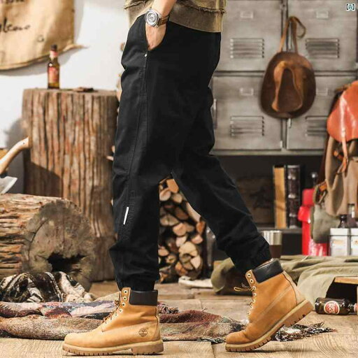メンズ カジュアル 男性 オシャレ アメリカン レトロ ワークウェア パンツ 男性用 秋 レギンス ストレート ブラック カジュアル メンズ カジュアル 男性 オシャレ アメリカン レトロ ワークウェア パンツ 男性用 秋 レギンス ストレート ブラック カジュアル