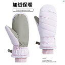 ファッション ファッション小物 小物 オシャレ レディース 厚手 冬用 スキー グローブ 防水 ベルベット 屋外 サイクリング バッグ 防風性 耐寒性 手 蒸れ 防止(4)