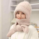 ファッション ファッション小物 小物 オシャレ 秋冬 裏起毛 厚手 風雪 帽子 レディース リス ベルベット ウール スカーフ 一体型 ネック 冷たい 風 防ぎ 耳保護 保温性ます