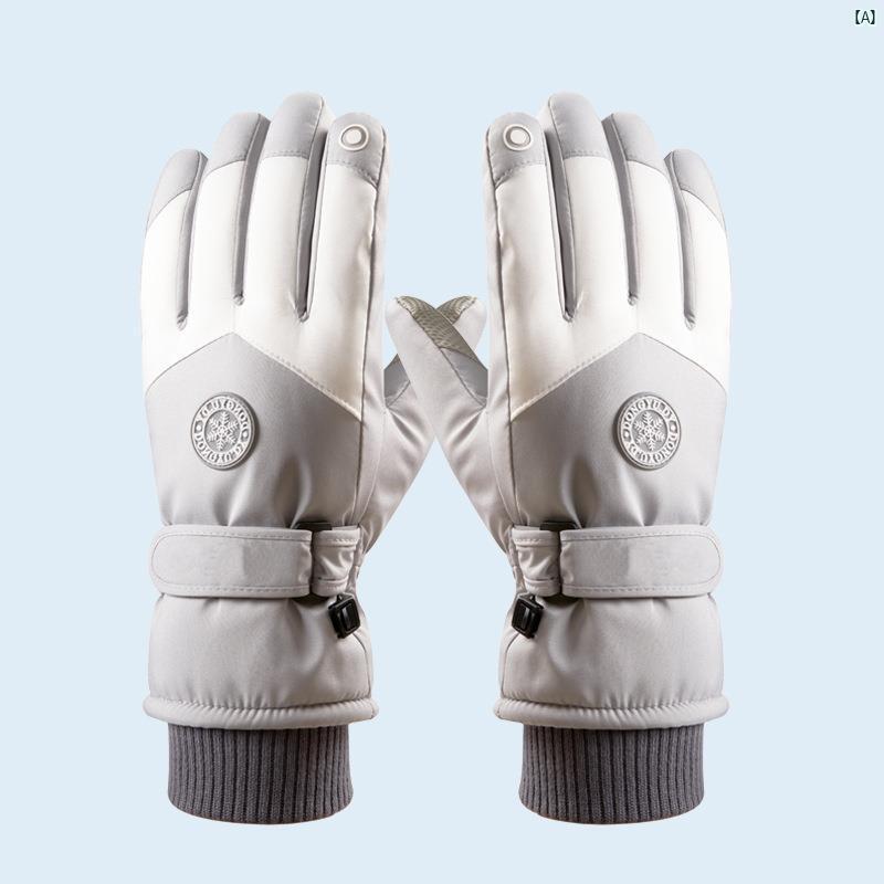 ファッション　ファッション小物　小物　オシャレ 冬用 メンズレディース スキー グローブ 暖かい ベルベット 厚手 耐寒性 防水 タッチ スクリーン ライディング ライダー カップル