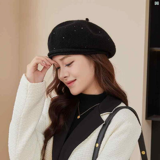 ファッション ファッション小物 小物 オシャレ レディース 帽子 ベレー 帽 スパンコール 付き ニット 画家帽子 秋冬 マザーズ ファッション ファッション小物 小物 オシャレ レディース 帽子 ベレー 帽 スパンコール 付き ニット 画家帽子 秋冬 マザーズ