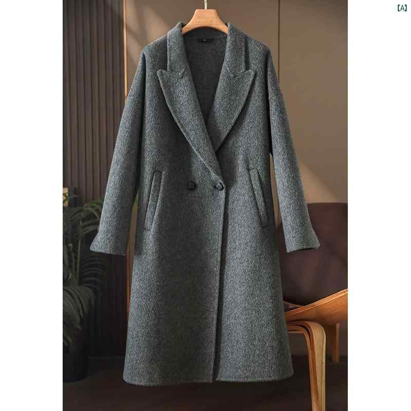 レディース ファッション　オシャレ　カジュアル　かわいい　綺麗 コウミ ジア サプライズ よ スモール グレー ミドル丈 両面 ウール コート