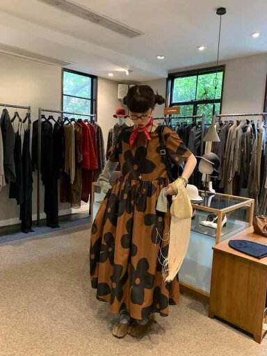 レディース ファッション オシャレ 海外 モダン アーバン ル ルージュ 美 馬 章 レトロ デイリー ブラック ブラウン 花柄 半袖 レイ ヤード ドレス レディース ファッション オシャレ 海外 モダン アーバン ル ルージュ 美 馬 章 レトロ デイリー ブラック ブラウン 花柄 半袖 レイ ヤード ドレス
