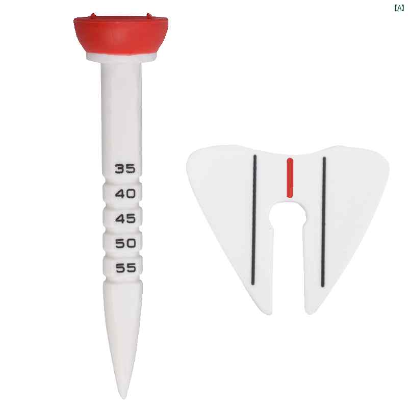 バルク ゴルフ ティー ピン 多機能 調整可能 リミット ボール スパイク シート 3 ライン 照準 機能 TEE