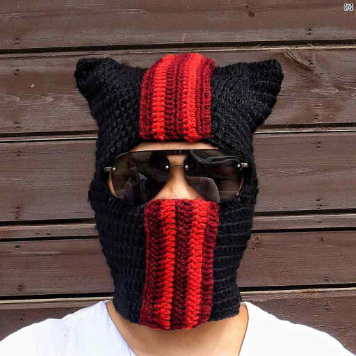 かわいい 猫 マスク ホリデー パーティー おしろ ヘッド ギア 秋冬 暖かい ニット ウール 帽子 ホーン プルオーバー かわいい 猫 マスク ホリデー パーティー おしろ ヘッド ギア 秋冬 暖かい ニット ウール 帽子 ホーン プルオーバー