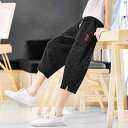メンズ ファッショオン オシャレ カジュアル 男性 リネン クロップド パンツ チャイナ ワイド レッグ 冷感 薄手 コットン ビーチ ストレート ショーツ