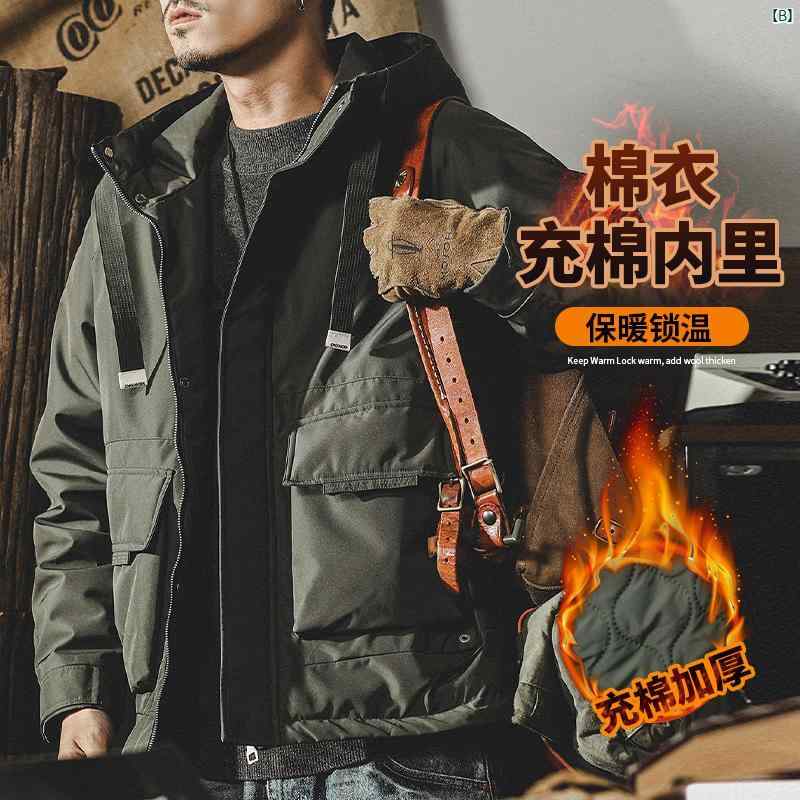 メンズ　ファッショオン　オシャレ　カジュアル　男性 ジェイ レノ アメリカン レトロ ヘビーウェイト ワークジャケット 春 フード付き ジャケット 春秋 機能性 アウトドア トップ