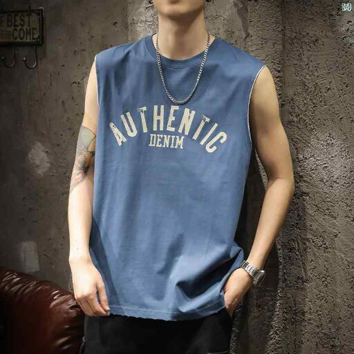 メンズ ファッショオン オシャレ カジュアル 男性 アメリカン ストリート Tシャツ 半袖 ノースリーブ ベスト 夏たり 大きいサイズ コットン スポーツ チョッキ メンズ ファッショオン オシャレ カジュアル 男性 アメリカン ストリート Tシャツ 半袖 ノースリーブ ベスト 夏たり 大きいサイズ コットン スポーツ チョッキ