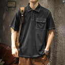 メンズ ファッショオン オシャレ カジュアル 男性 アメリカン 210 g ヘビーウェイト ポロシャツ 半袖 Tシャツ 夏 ピケ コットン トップステッチたり 大きいサイズ トップス