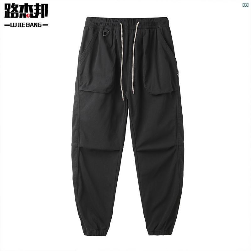 メンズ　ファッショオン　オシャレ　カジュアル　男性 アメリカ オーバー オール メンズ 秋 レッグ カジュアル パンツ レトロ 空挺 部隊 戦術