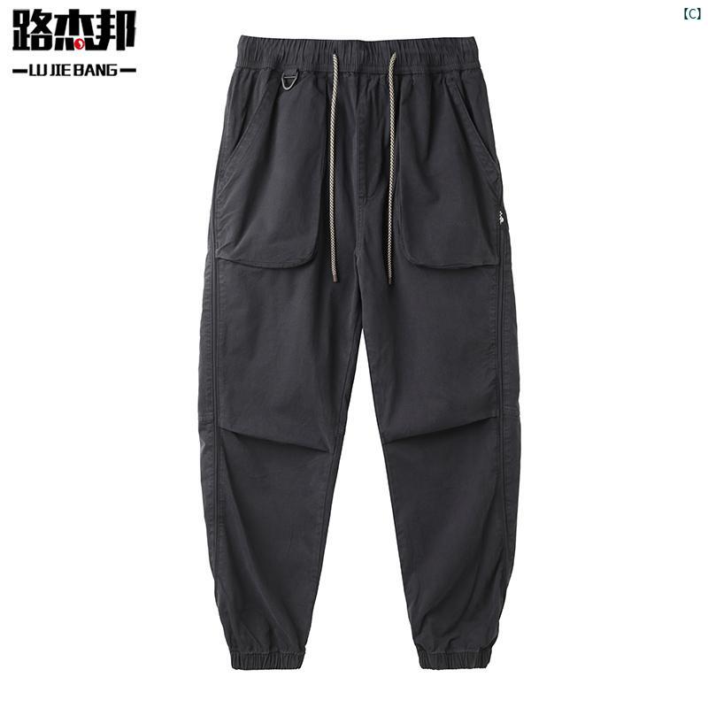 メンズ　ファッショオン　オシャレ　カジュアル　男性 アメリカ オーバー オール メンズ 秋 レッグ カジュアル パンツ レトロ 空挺 部隊 戦術