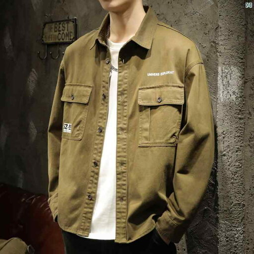 メンズ ファッショオン オシャレ カジュアル 男性 レトロ ワークウェア メンズジャケット シャツ メンズ 春服 ファッション ジャケット 男性 メンズ ファッショオン オシャレ カジュアル 男性 レトロ ワークウェア メンズジャケット シャツ メンズ 春服 ファッション ジャケット 男性