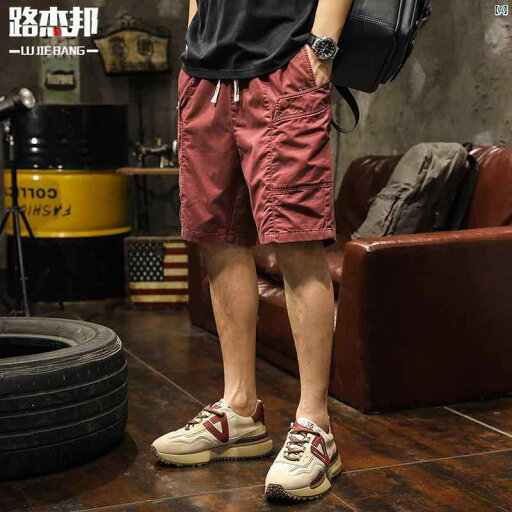メンズ ファッショオン オシャレ カジュアル 男性 レッド ストレート スリム カジュアル パンツ ショート 夏 オーバー オール 1667mm メンズパンツ メンズ ファッショオン オシャレ カジュアル 男性 レッド ストレート スリム カジュアル パンツ ショート 夏 オーバー オール 1667mm メンズパンツ