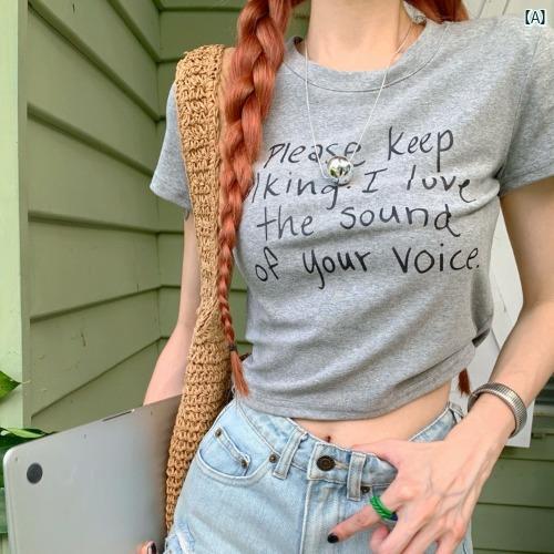 レディース ファッション レディース オシャレ かわいい 綺麗 上品 夏 レター プリント 半袖 Tシャツ スタイリッシュ ガール ショート スリム トップ ボト シャツ 婦歳 服 レディース ファッション レディース オシャレ かわいい 綺麗 上品 夏 レター プリント 半袖 Tシャツ スタイリッシュ ガール ショート スリム トップ ボト シャツ 婦歳 服