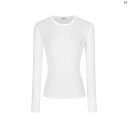 レディース ファッション レディース オシャレ かわいい 綺麗 上品 スタイリッシュ ガール グレー 長袖 Tシャツ 初秋 韓国 スリムフィット ピンチ ウエスト インナー レイヤリング シャツ トップ