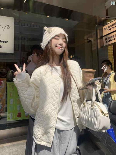 レディース ファッション レディース オシャレ かわいい 綺麗 上品 秋 ソリッドカラー スリム ラウンドネックス モール フレグランス 長袖 暖かい コットンジャケット レディース ファッション レディース オシャレ かわいい 綺麗 上品 秋 ソリッドカラー スリム ラウンドネックス モール フレグランス 長袖 暖かい コットンジャケット