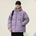 メンズ ファッション オシャレ カジュアル 男性 ハイエンド レッド ダウン ジャケット 冬 暖かい パープル フード付き キャラメル パーカー 服(4)