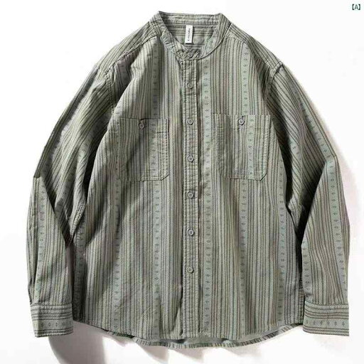 メンズ ファッション オシャレ カジュアル 男性 春秋 シャツ コーデュロイ エスニック プリント ヘンリー カラー レトロ トップス メンズ ファッション オシャレ カジュアル 男性 春秋 シャツ コーデュロイ エスニック プリント ヘンリー カラー レトロ トップス