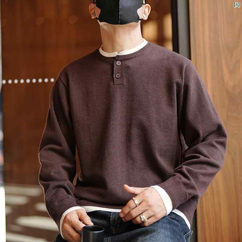 メンズ　ファッション　オシャレ　カジュアル　男性 レトロ フェイク 2点 スプライシング 二重層 ラ