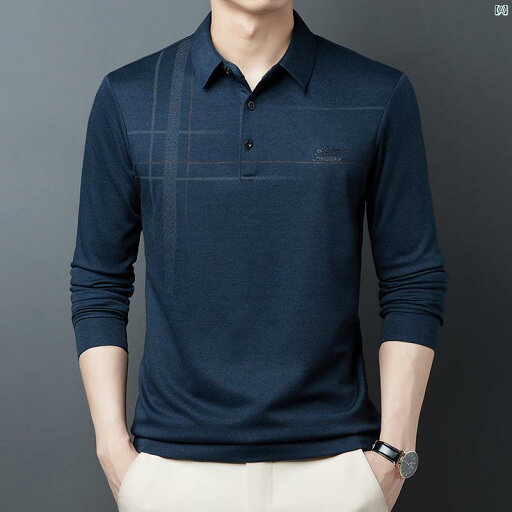 メンズ ファッション オシャレ カジュアル 男性 上品 春 長袖 Tシャツ パパ たり カジュアル ポロシャツ トップス メンズ ファッション オシャレ カジュアル 男性 上品 春 長袖 Tシャツ パパ たり カジュアル ポロシャツ トップス