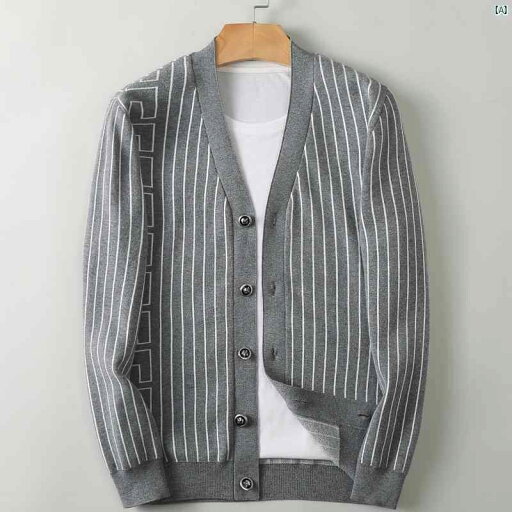 メンズ ファッション オシャレ カジュアル 男性 上品 男性 Vネック ニット カーディガン ジャケット 春秋 ストライプセーター カーディガン メンズ ファッション オシャレ カジュアル 男性 上品 男性 Vネック ニット カーディガン ジャケット 春秋 ストライプセーター カーディガン