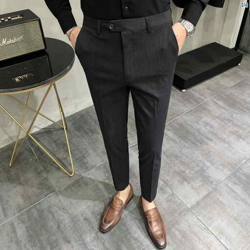 男性 オシャレ かっこいい カジュアル メンズパンツ 春秋 メンズカジュアル パンツ ダーク ストライプ ビジネス スーツ スリム ストレート 男性 オシャレ かっこいい カジュアル メンズパンツ 春秋 メンズカジュアル パンツ ダーク ストライプ ビジネス スーツ スリム ストレート