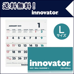 商品画像：KNOXで人気の[送料無料]【innovator イノベーター】 カレンダー壁掛＜L＞ 2021(ノックス knoxbrain ノックスブレイン knox カレンダー 壁掛けカレンダー おしゃれ 壁掛け 2021年 シンプル 大きい 2021カレンダー スケジュール 年間カレンダー 暦 北欧 オフィス 日曜始まり 2021年版 男性)