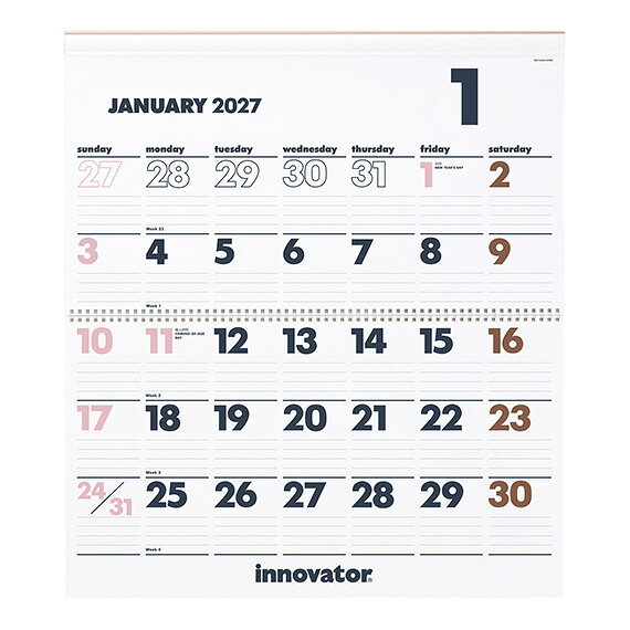 【innovator イノベーター】＜2027年版＞カレンダー壁掛＜L＞ (3)