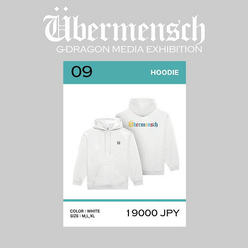 Used Items - 安心・迅速の日本国内発送 HOODIE_WHITE_M ubermensch G-DRAGON ジードラゴン グッズ G-DRAGON公式グッズ bigbang ビッグバン ビックバン GDRAGON 公式グッズ
