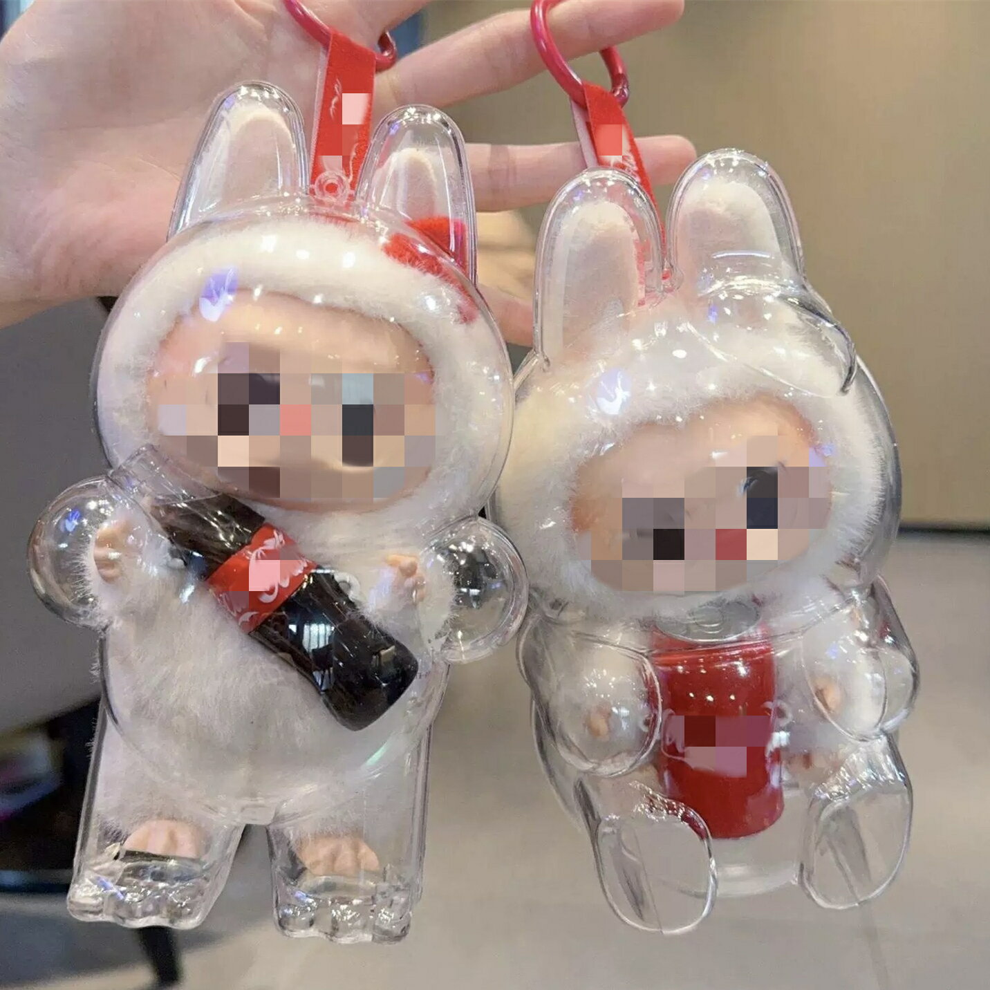 コーラタイプ おもちゃ保護ケース LABUBU ラブブ 第1/2/3世代 クリア 透明ケース カバー 収納バッグ 防塵 汚れ防止 傷つけ防止 収納ケース 立ちタイプ 座りタイプ 透明ボックスカバー