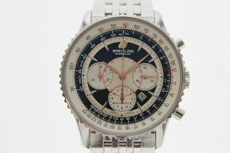 【中古】BREITLING　ブライトリング　ナビタイマー　モンブリラン　クロノグラフ　A41370　黒文字盤 自動巻き USED-A メンズ 腕時計 　m19-1200303925800021