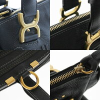 【中古】【Chloe】クロエマーシーMARCIE3S0859ハンドバッグカーフレザーブラック×ゴールド金具レディースUSED-Aかんてい局前橋店m20-1200269925800010