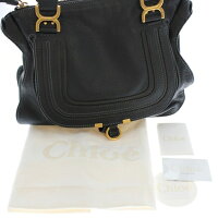 【中古】【Chloe】クロエマーシーMARCIE3S0859ハンドバッグカーフレザーブラック×ゴールド金具レディースUSED-Aかんてい局前橋店m20-1200269925800010