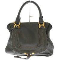 【中古】【Chloe】クロエマーシーMARCIE3S0859ハンドバッグカーフレザーブラック×ゴールド金具レディースUSED-Aかんてい局前橋店m20-1200269925800010