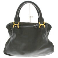 【中古】【Chloe】クロエマーシーMARCIE3S0859ハンドバッグカーフレザーブラック×ゴールド金具レディースUSED-Aかんてい局前橋店m20-1200269925800010