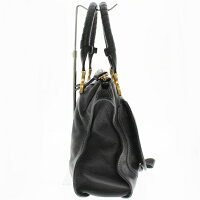 【中古】【Chloe】クロエマーシーMARCIE3S0859ハンドバッグカーフレザーブラック×ゴールド金具レディースUSED-Aかんてい局前橋店m20-1200269925800010