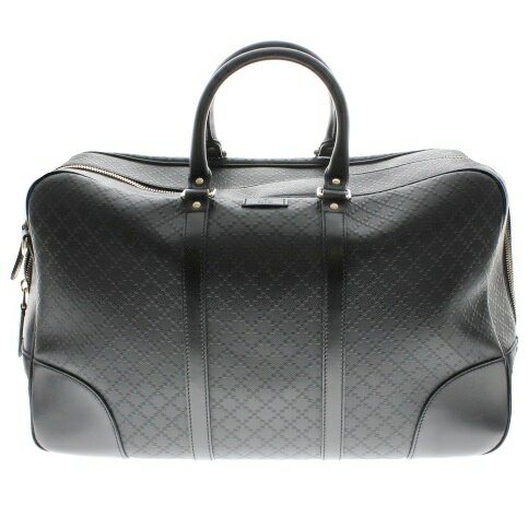 【中古】【GUCCI】グッチ ディアマンテ 353394 ボストンバッグ ブラック ゴールド金具 レザー メンズ ショルダー付 USED-A【かんてい局前橋店】m20-1200207925800045のサムネイル