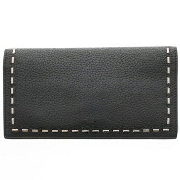 【中古】【FENDI】フェンディ 二つ折り長財布 7M0186 74D F0GXN ブラック レザー メンズ USED-A かんてい局前橋店 m20-1200294925800063