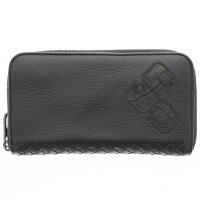 【中古】【BOTTEGAVENETA】ボッテガヴェネタ114076ラウンドファスナー財布ブラックレザーメンズUSED-Aかんてい局前橋店m20-1200294925800010