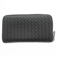 【中古】【BOTTEGAVENETA】ボッテガヴェネタ114076ラウンドファスナー財布ブラックレザーメンズUSED-Aかんてい局前橋店m20-1200294925800010